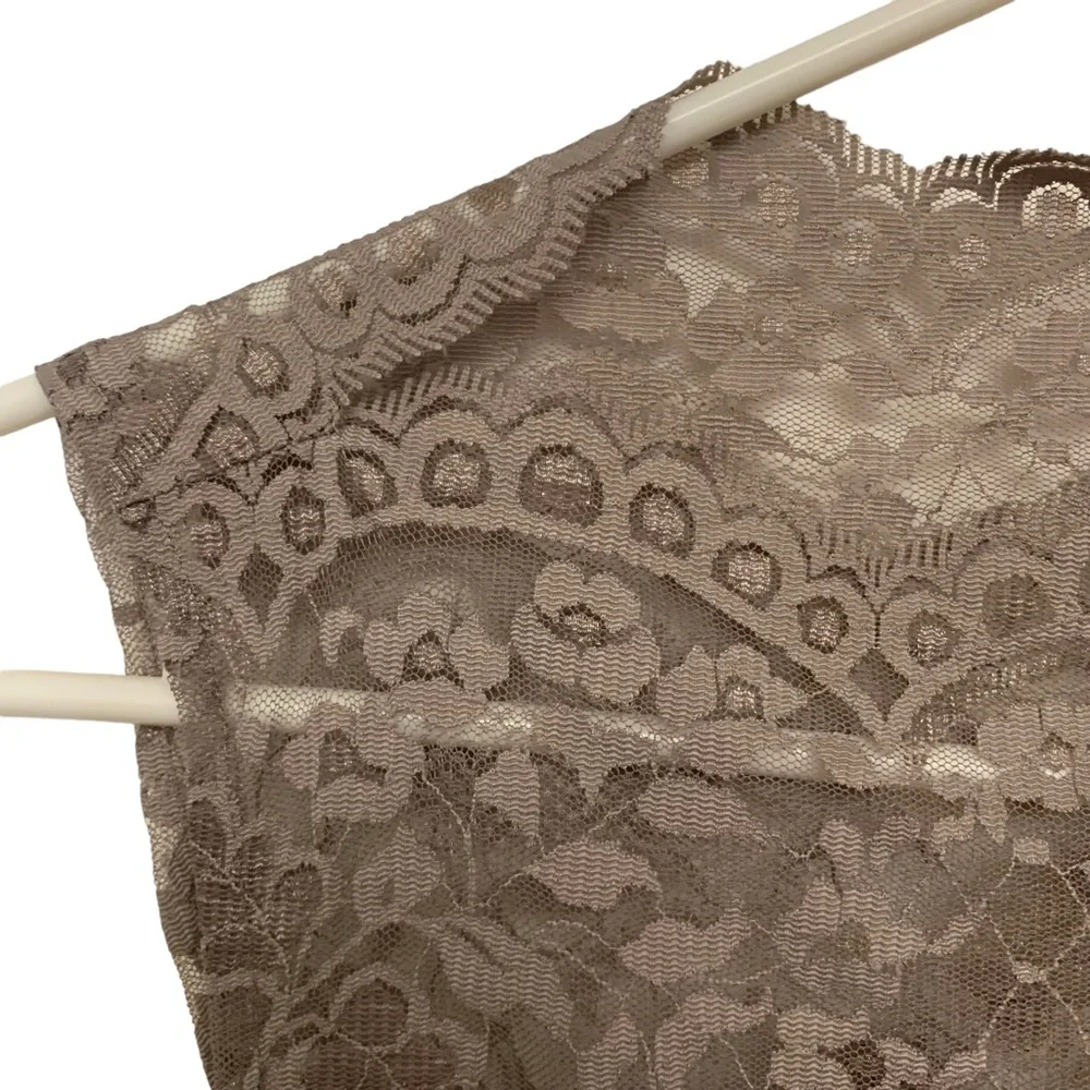 Free People Gray Lace Open Side Mini Dress Boho Sleeveless Festival